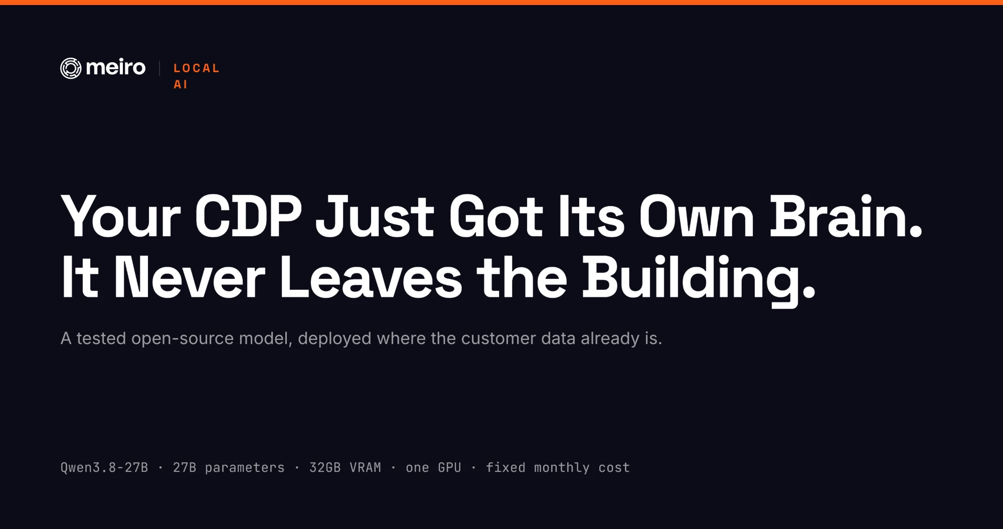 Your CDP Just Got Its Own Brain. It Never Leaves the Building.